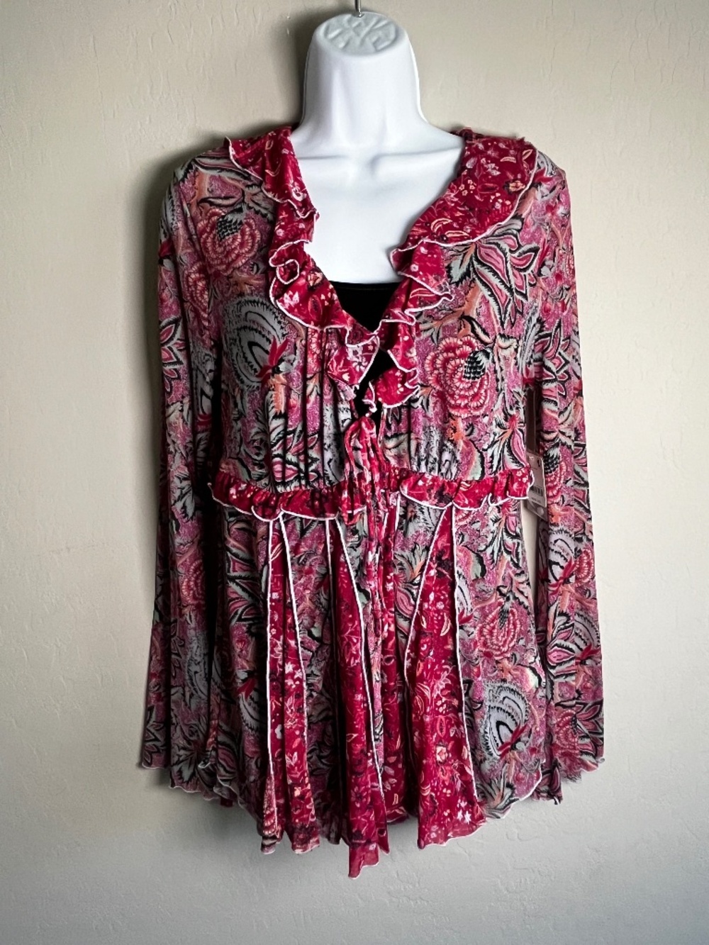Free People Wildest Dreams Top Strawberry Combo Size Medium NWT